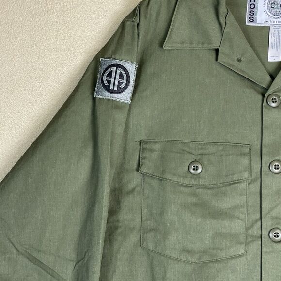 Cross Colours Shaket Mens M Green Army USA Limited Edition Shirt Jacket Adult - Picture 3 of 15